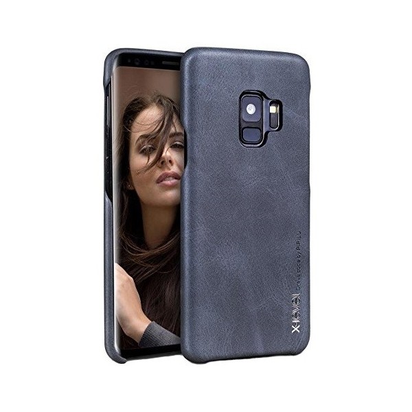 „X-Level“ Vintage ādas apvalks - melns (Galaxy S9)