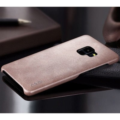 „X-Level“ Vintage Classic serijos Samsung Galaxy S9 (G960) smėlio spalvos odinis dėklas - nugarėlė / Priedai.lt