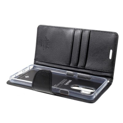 „Mercury“ Bravo Diary LG G7 ThinQ (G710EM) juodas dėklas / Priedai.lt