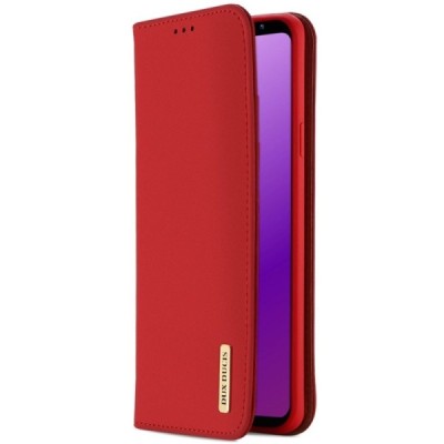 Samsung Galaxy S9 (G960) „Dux Ducis“ Wish sērijas sarkans ādas atvērams maciņš / Vacins.lv
