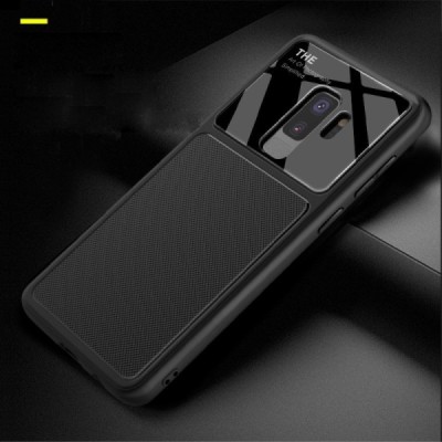 „Lenuo“ Lens Samsung Galaxy S9+ (G965) juodas kieto silikono dėklas / Priedai.lt