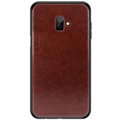 „Mofi“ Pu Leather odinis rudas Samsung Galaxy J6+ 2018 (J610) dėklas (dėkliukas, nugarėlė) / Priedai.lt