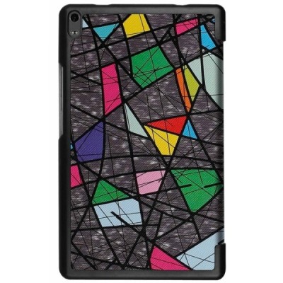 Lenovo Tab4 8 Plus (TB-8704F/N) atvēramais krāsains, pelēks maciņš / Vacins.lv