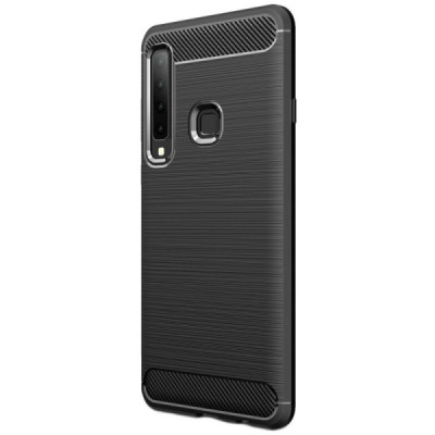 Samsung Galaxy A9 2018 (A9 Star Pro) „Carbon“ cieta silikona (TPU) melns apvalks / vacins.lv