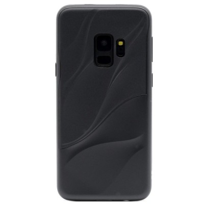 „3D“ Wave Pattern melns Samsung Galaxy S9 (G960) apvalks / vacins.lv
