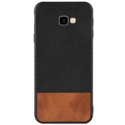 Samsung Galaxy J4+ (J400F) „Bi-Color“ Splicing brūns, melns ādas apvalks / Vacins.lv