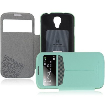 Samsung Galaxy S4 Baseus Elegance atverčiamas žalias dėklas / Priedai.lt