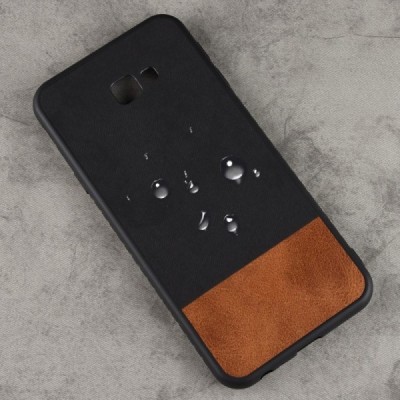 Samsung Galaxy J4+ (J400F) „Bi-Color“ Splicing brūns, melns ādas apvalks / Vacins.lv