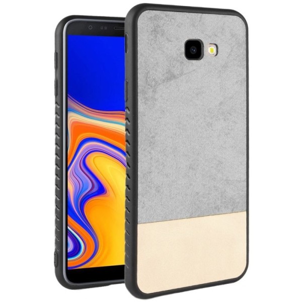 „Bi-Color“ Splicing ādas apvalks - pelēks / smilšains (Galaxy J4+)