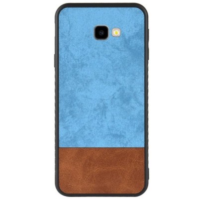 Samsung Galaxy J4+ (J400F) „Bi-Color“ Splicing brūns, zils ādas apvalks / Vacins.lv