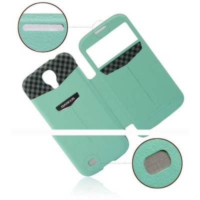 Samsung Galaxy S4 Baseus Elegance atverčiamas žalias dėklas / Priedai.lt