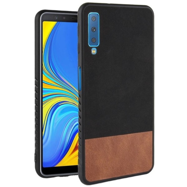 „Bi-Color“ Splicing dėklas - rudas / juodas (Galaxy A7 2018)