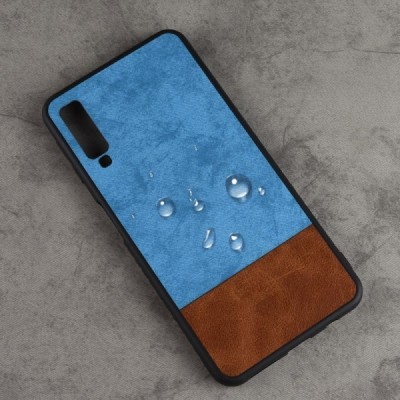 „Bi-Color“ Splicing Samsung Galaxy A7 2018 (A750) rudas, mėlynos spalvos odinis dėklas / Priedai.lt