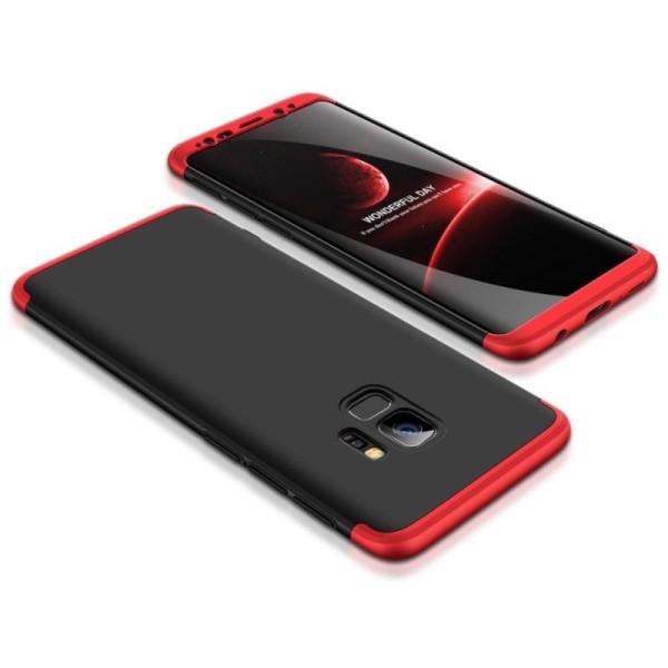 Thin Fit 360“ futrālis - melns / sarkans (Galaxy S9)