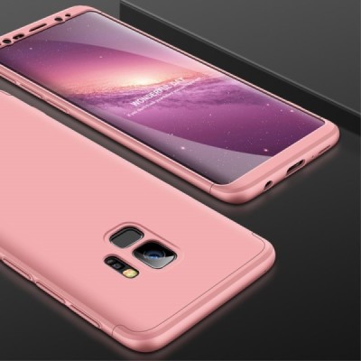 „Thin Fit 360“ plastikinis Samsung Galaxy S9 (G960F) rožinis dėklas / Priedai.lt
