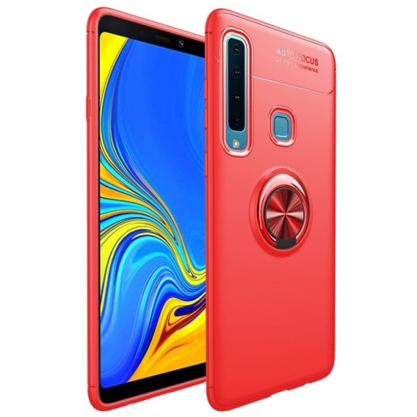 „FOCUS“ Kickstand kieto silikono (TPU) dėklas - raudonas (Galaxy A9 2018)