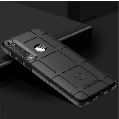 Samsung Galaxy A9 2018 (A9 Star Pro) „Square“ Grid kieto silikono TPU juodas dėklas - nugarėlė / Priedai.lt