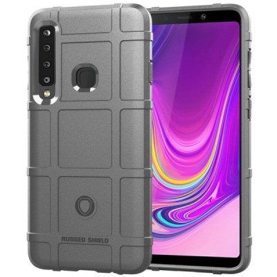 Samsung Galaxy A9 2018 (A9 Star Pro) „Square“ Grid cieta silikona (TPU) pelēks apvalks / Vacins.lv