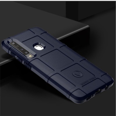 Samsung Galaxy A9 2018 (A9 Star Pro) „Square“ Grid cieta silikona (TPU) zils apvalks / vacins.lv