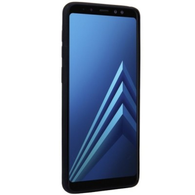 Samsung Galaxy S9 (G960) „Kickstand“ Card Holder melns ādas apvalks / Vacins.lv