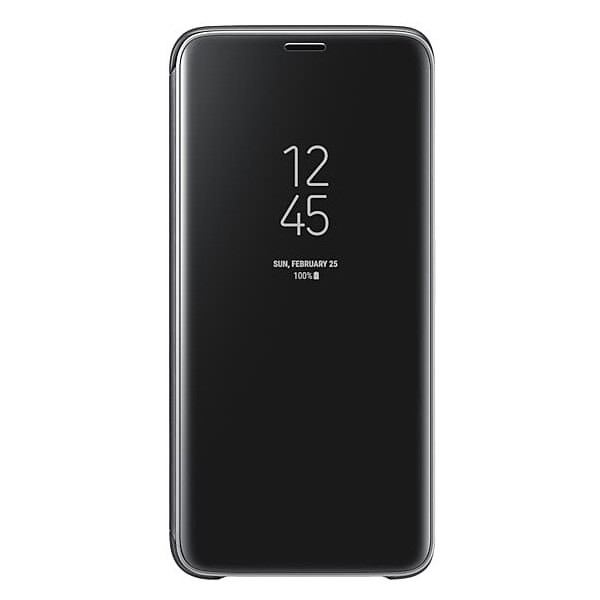 „Samsung“ Clear View Standing Cover atverčiamas dėklas - juodas (Galaxy S9)
