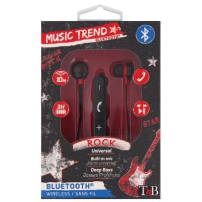 „T'nB“ Rock Bluetooth bezvadu melnā austiņas / Vacins.lv