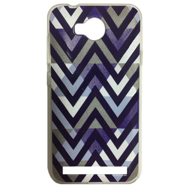 „Pattern“ kieto silikono dėklas - violetinis (Y3 II)