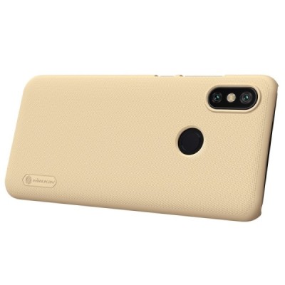 Xiaomi Mi 6X (Xiaomi Mi A2) Nillkin Frosted Shield auksinis plastikinis dėklas / Priedai.lt