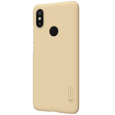 Xiaomi Mi 6X (Xiaomi Mi A2) Nillkin Frosted Shield auksinis plastikinis dėklas / Priedai.lt