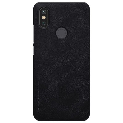 Greznais „Nillkin“ Qin sērijas ādas atvērams melns Xiaomi Mi 6X (Xiaomi Mi A2) maciņš / Vacins.lv