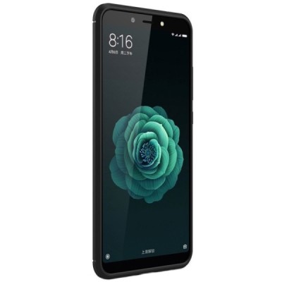 Xiaomi Mi 6X (Xiaomi Mi A2) „Carbon“ cieta silikona (TPU) melns apvalks / vacins.lv