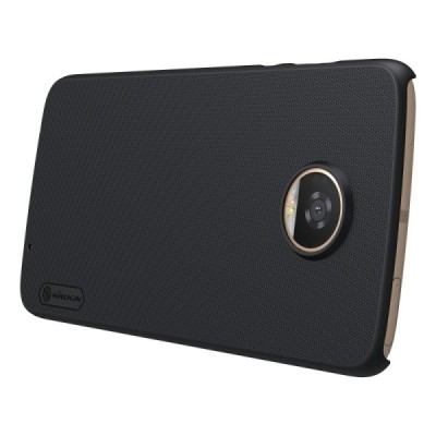 Motorola Moto Z2 Play Nillkin Frosted Shield juodas plastikinis dėklas / Priedai.lt