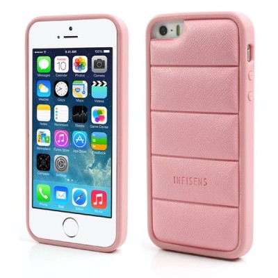 Rožinis „Infisens“ silikoninis Apple iPhone SE (5, 5s) dėklas / Priedai.lt