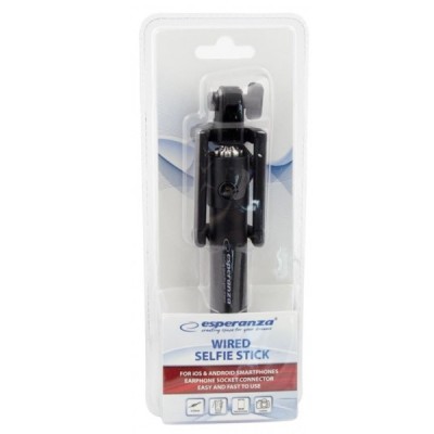 „Esperanza“ Wired teleskopinė asmenukių fotogravimo lazda (laikiklis) - monopod / Priedai.lt