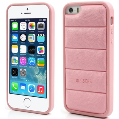 Rožinis „Infisens“ silikoninis Apple iPhone SE (5, 5s) dėklas / Priedai.lt