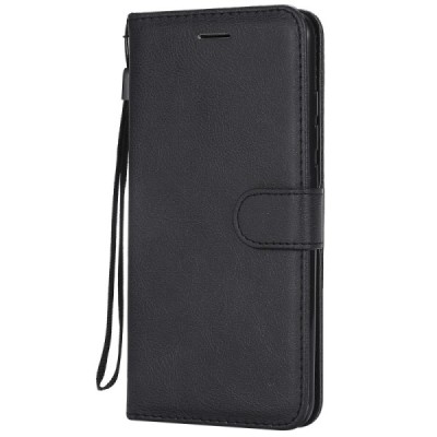 Xiaomi Redmi Note 6 Pro atvēramais ādas melns maciņš, grāmata (maks) / Vacins.lv