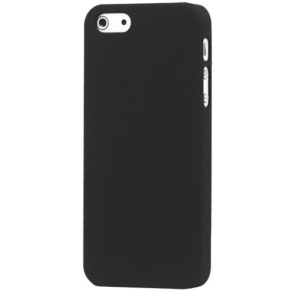 Klasikinis matinis plastikinis dėklas - juodas (iPhone 5 / 5S / SE 2016)