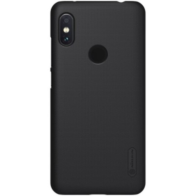 Xiaomi Redmi Note 6 Pro Nillkin Frosted Shield melns plastmasas apvalks / vacins.lv