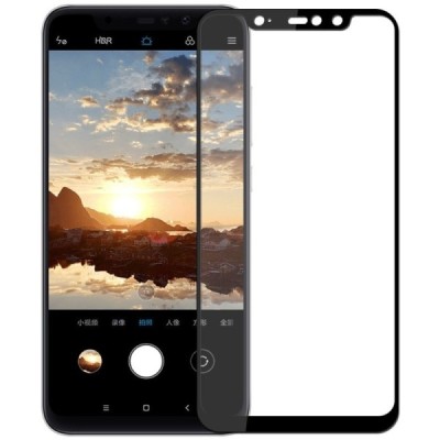 Xiaomi Redmi Note 6 Pro „Mofi“ 9H Tempered Glass sustiprintos apsaugos juodas pilnai dengiantis apsauginis ekrano stiklas 0,26 m