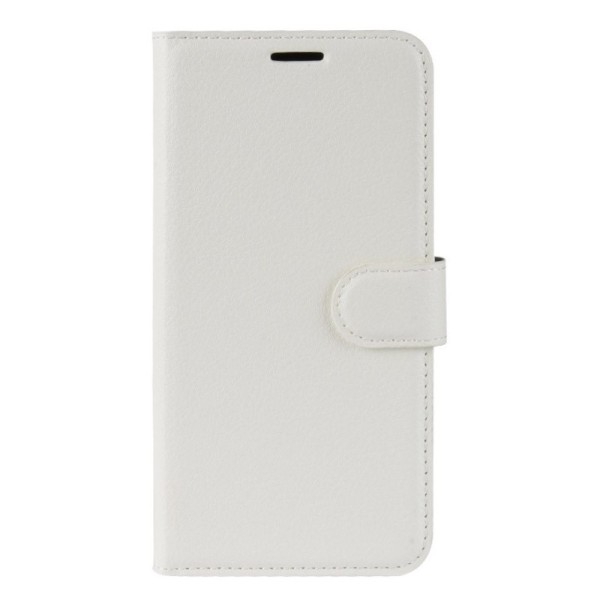 „Litchi“ atvēramais maciņš, grāmata - balts (P smart 2019 / Honor 10 Lite)