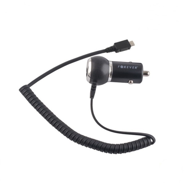 „Forever“ autolādētājs ar iebūvētu micro USB vadu (0,75 A)