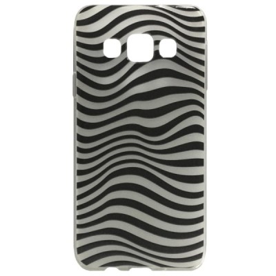 Samsung Galaxy A5 (A500) Zebra cieta silikona (TPU) melns apvalks / vacins.lv