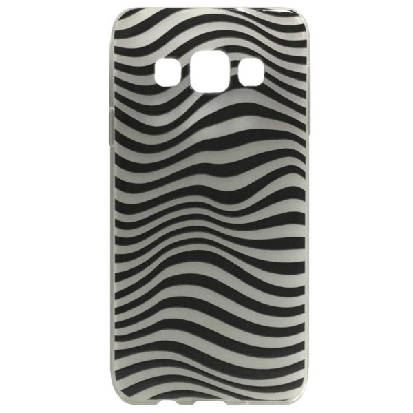 „Zebra“ cieta silikona (TPU) apvalks - melns (Galaxy A5 2015)