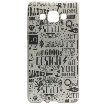 Samsung Galaxy A5 (A500) Beauty kieto silikono (TPU) baltas dėklas - nugarėlė / Priedai.lt