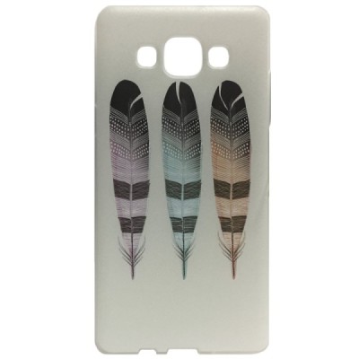 Samsung Galaxy A5 (A500) Feathers kieto silikono (TPU) baltas dėklas - nugarėlė / Priedai.lt