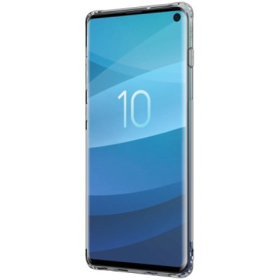 Samsung Galaxy S10 (G973) Nillkin Nature dzidrs (caurspīdīgs) silikona planākais pelēks  apvalks / Vacins.lv
