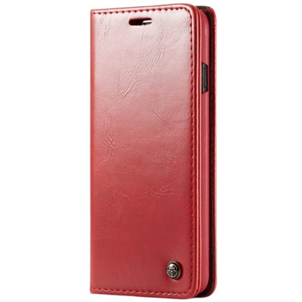 „CaseMe“ solidus atverčiamas dėklas - raudonas (Galaxy S10)