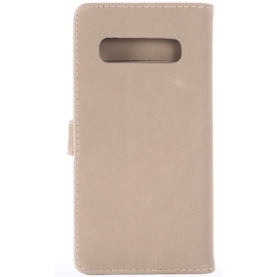 Samsung Galaxy S10 (G970) atvēramais ādas smilšains retro maciņš (maks) / Vacins.lv