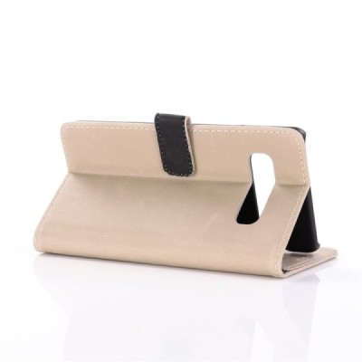 Samsung Galaxy S10 (G970) atvēramais ādas smilšains retro maciņš (maks) / Vacins.lv