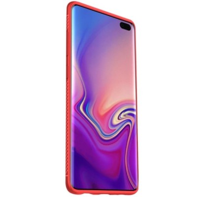 Samsung Galaxy S10 (G973) „Lenuo“ kieto silikono TPU raudonas dėklas - nugarėlė / Priedai.lt